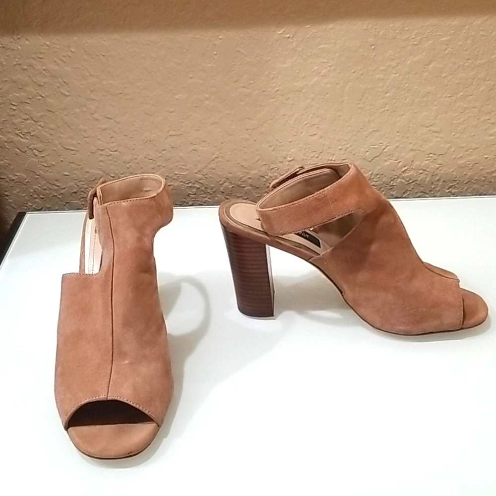 Suede high heel booties